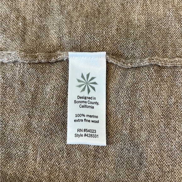 Athleta Brown/Tan Merino Extra Fine Wool Cowl-neck Sweater Dress Size XS - Picture 10 of 10